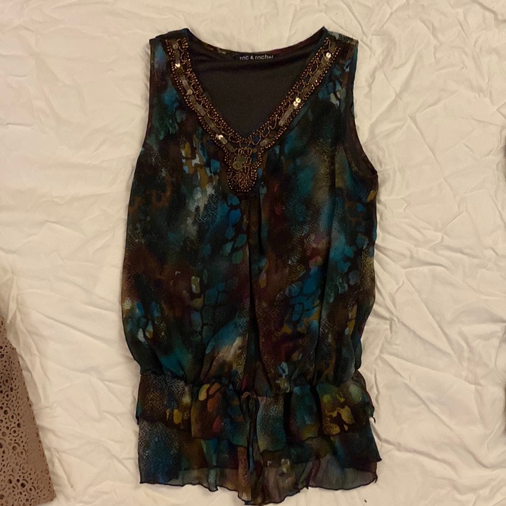 Colorful Beaded Blouse